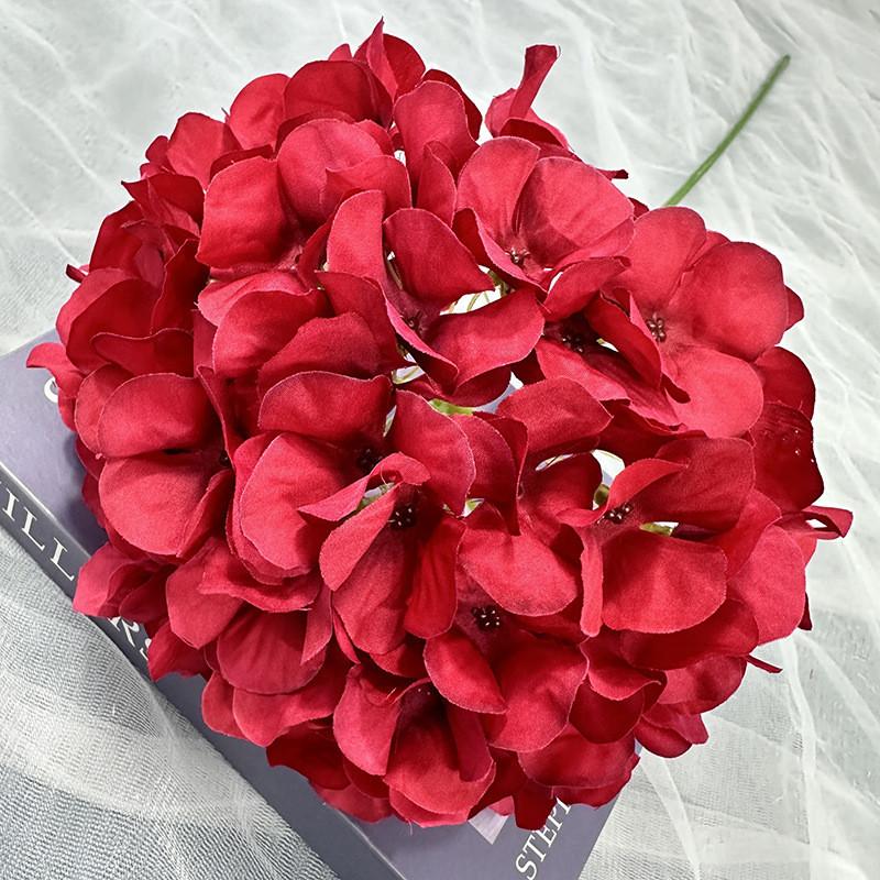 Multi Colored Simulated Hydrangeamacrophylla Artificial Bouquet For Decor Indoor