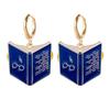 Teachers' Day Students Graduation Season Earrings Bachelor'S Uniform Hat Pendant Women'S Earrings Blue Book