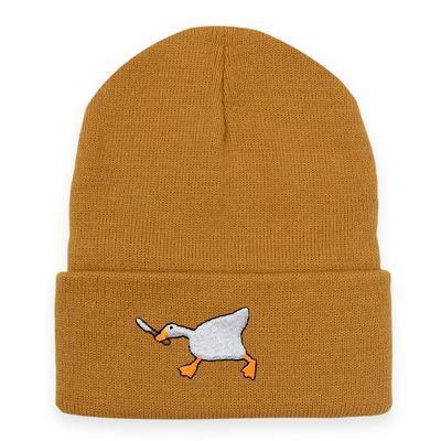 Big Goose Embroidered Knitted Hat for Winter and Winter Warmth, Men's and Women's Hoodies, Unclimbed Knitted Hat, Outdoor