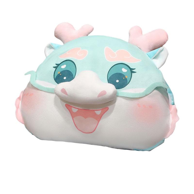 Adorable Dragon Year Cartoon Plush Pillow Blanket Three Uses In One!