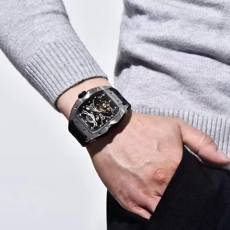 Pagani Design YS018 Automatic Mechanical Sports Watch with Luminous Silicone Band New Arrival  Fashionable Dial Costume Style