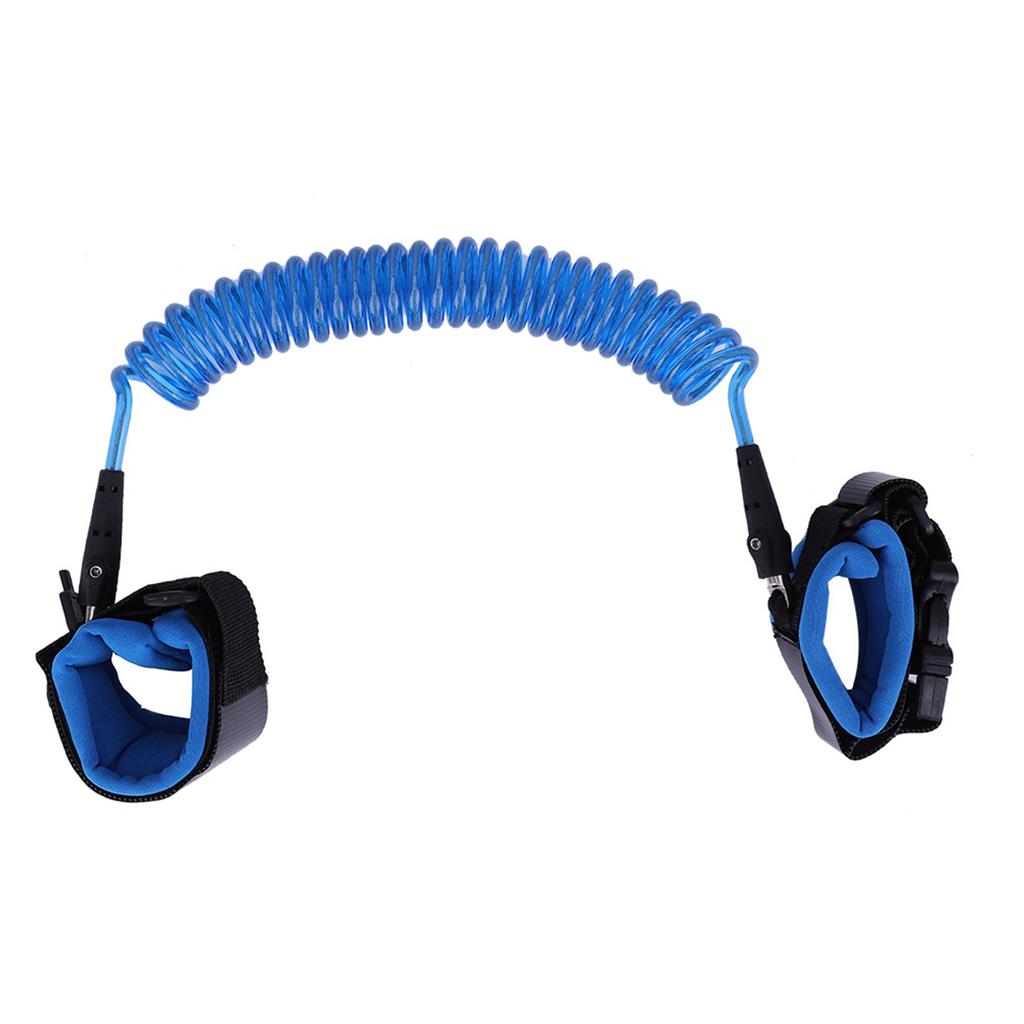 2.5M Baby Kids Anti Lost Wrist Leash with   Key Lock Child Toddler Harness Wristband(Blue)