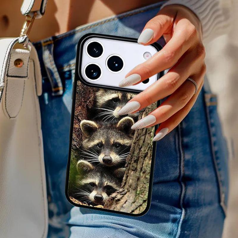 Animal raccoon fox Phone Case For iPhone 17 Air 14 15 13 12 Max Cover For Apple 14 15 16 16e 11 Pro Max Plus Coque
