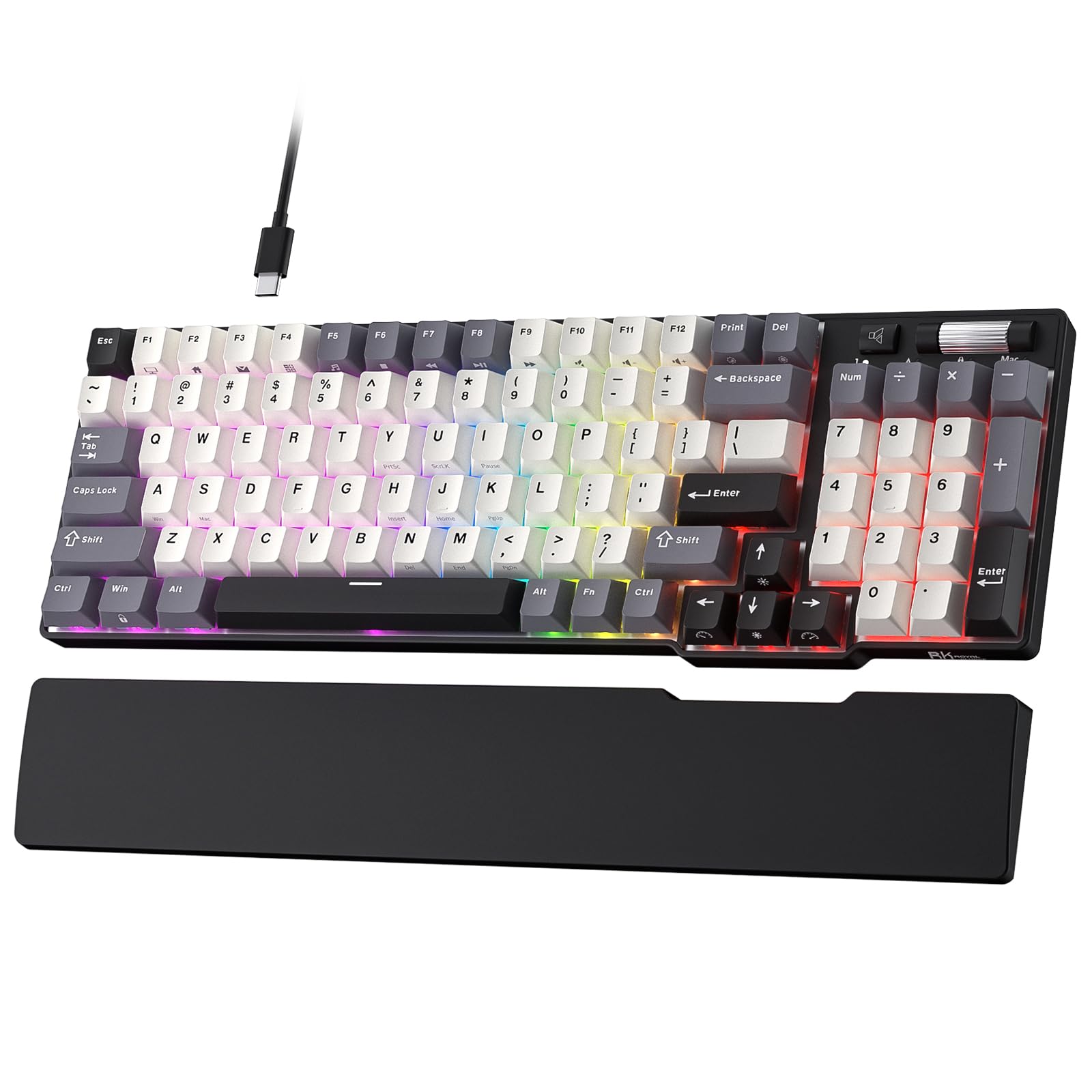

RK ROYAL KLUDGE C96 HE Mechanical Gaming Hall Effect Magnetic Wired RGB Keyboard Wrist Rapid Trigger Adjustable 8K Polling Pro Web Driver for Mac US