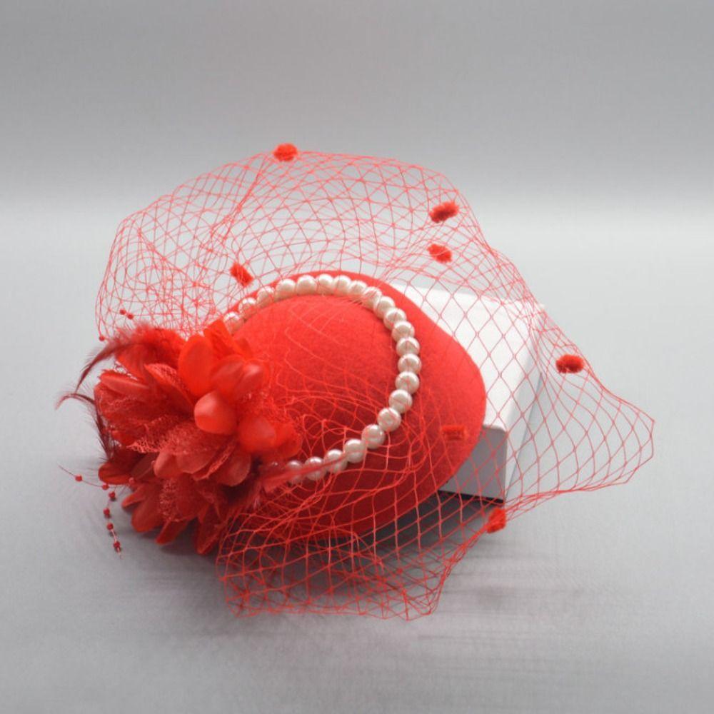 Fascinator Elegant Retro Birdcage Veil Hat Black Veil Top Hair Accessories Bridal Face Veils