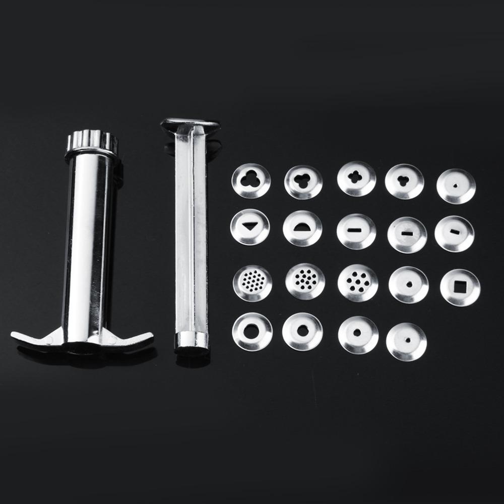 20pcs Metal Discs Clay Extruder Gun Multifunction Hand Held Disc Clay Extruder Silver Clay Extruder Tool Clay Sculpting