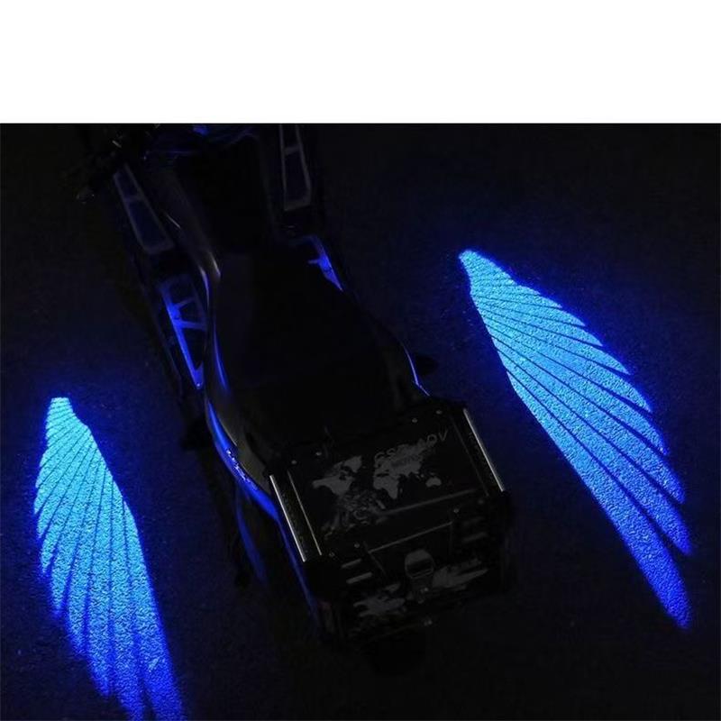 

2 шт. мотоцикл крылья ангела светодиодный проекционный свет электромобиль уличная модификация приветственное украшение антистолкновительный лазерный свет 2 PCS синий