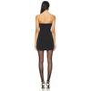 New Arrival Black & White One-Shoulder Evening Gown with 3D Floral Embellishment