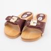 Mules cuir pescura bordeaux starlight semelle effet bois Femme SCHOLL