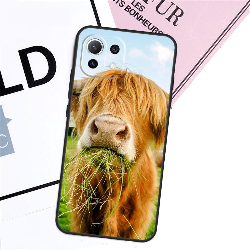 Cute Highland Cow Case For Xiaomi 15T Pro 14T 13T 17 Pro Max 14 15 Ultra POCO X7 X5 X6 F5 F6 F7 F8 Pro Cover