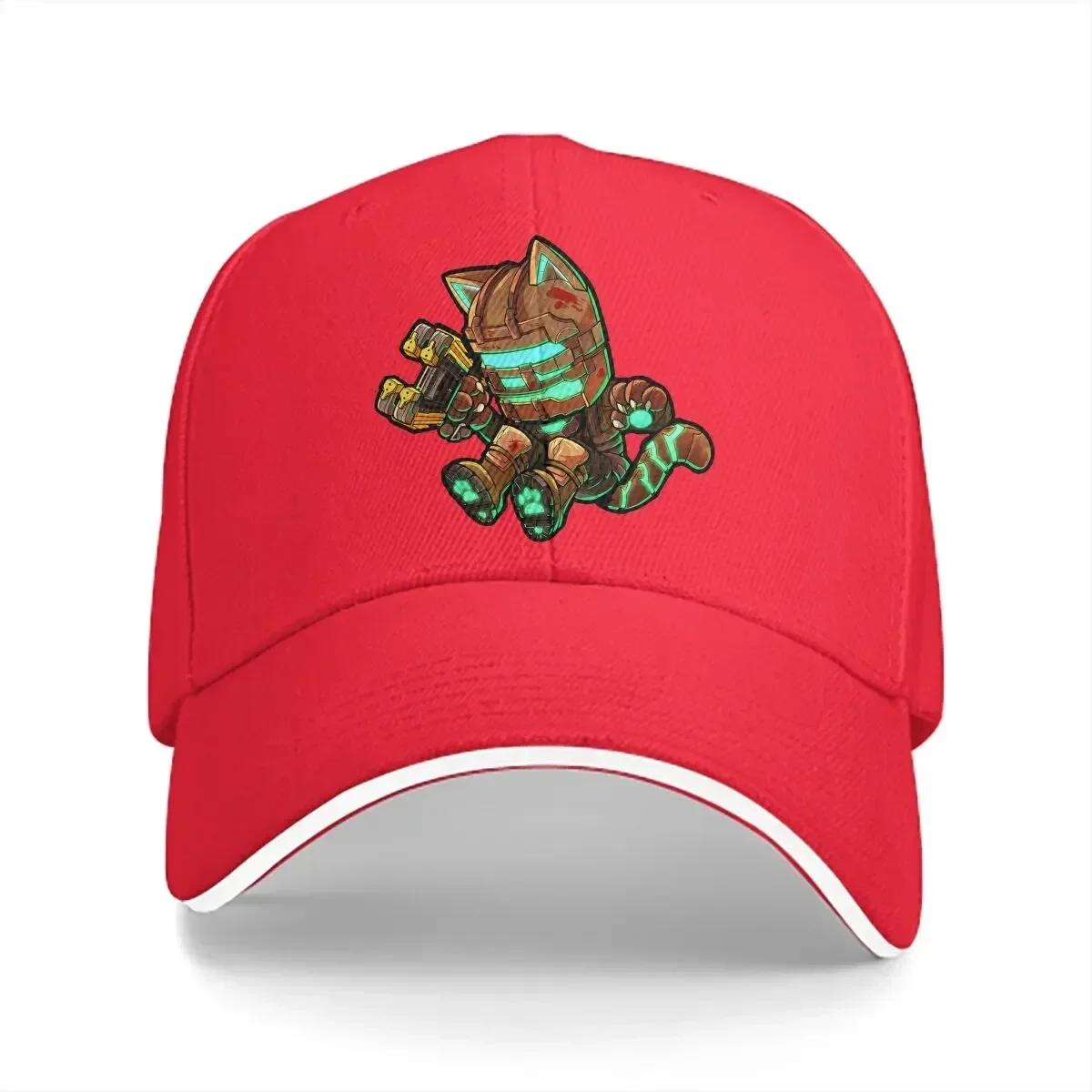 

Washed Mens Baseball Cap Kittyy Isaac Clarke Trucker Snapback Caps Dad Hat Dead Space Golf Hats One Size