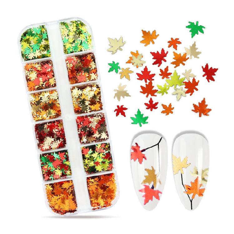 Sequins Fall Leaves Holographic Flakes Manicure Body Sequins Foil Ornaments