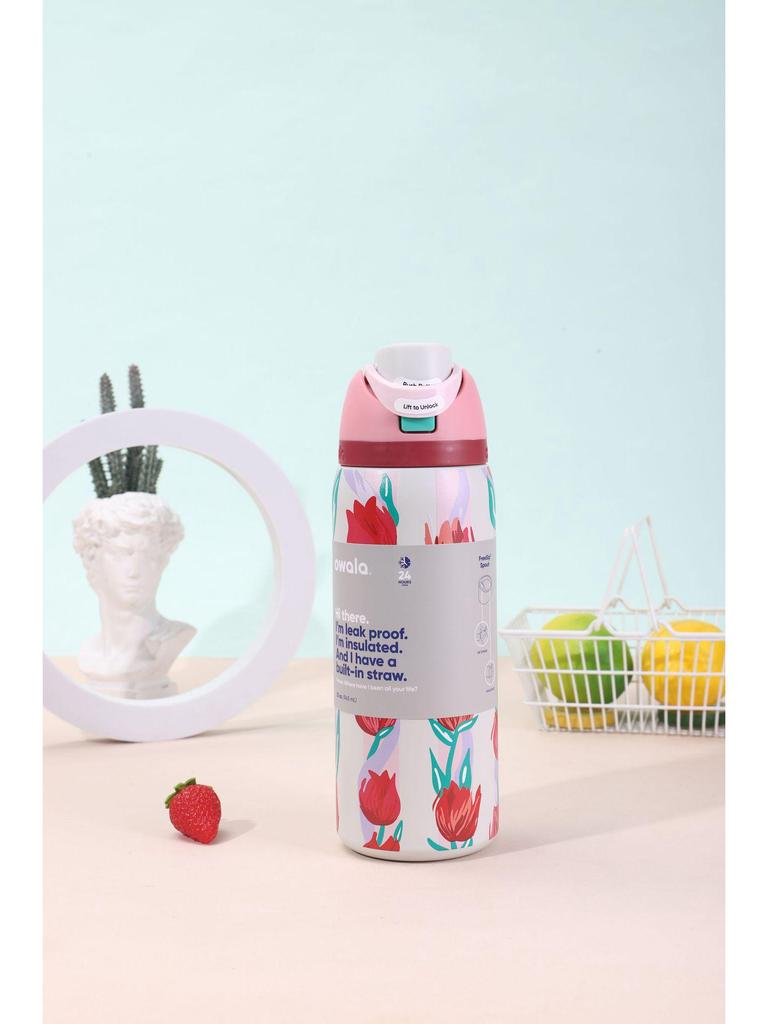 Owala Isolierte Edelstahl Sportwasserflasche - Kreativ, Modisch, Tragbarer Obstbecher