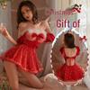 2024 Christmas Men's Lace-Up Erotic Lingerie Set with Glitter Yarn Dress