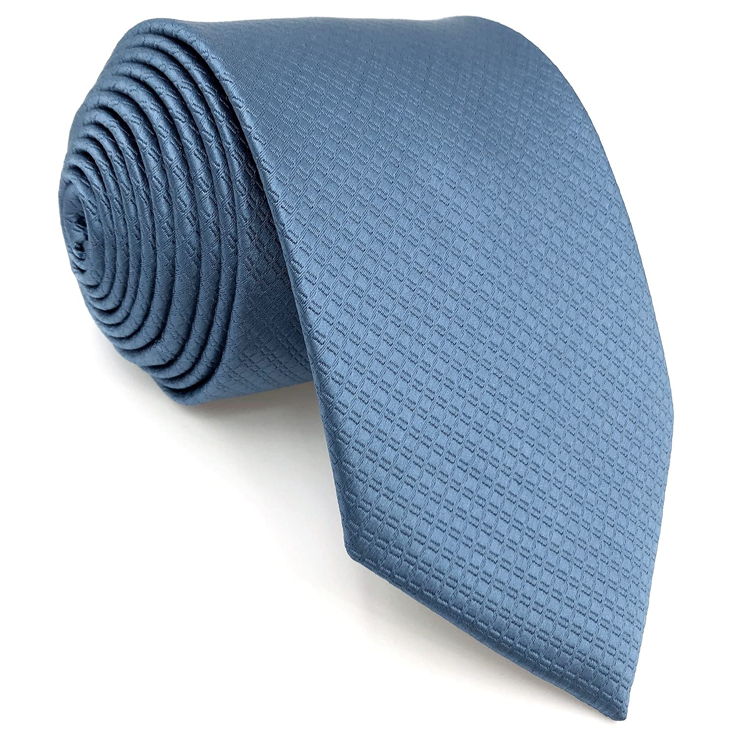 

[S&W SHLAX&WING] Men s Steel Blue Solid Classic Size Tie