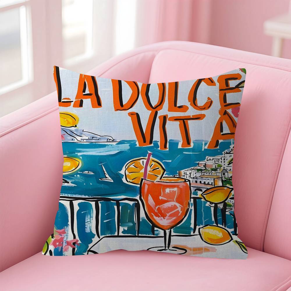 

La Dolce Vita Lemon Pillow Gift Home Office Decoration Pillow Bedroom Sofa Car Cushion CoverPillow Case 30x30 cm