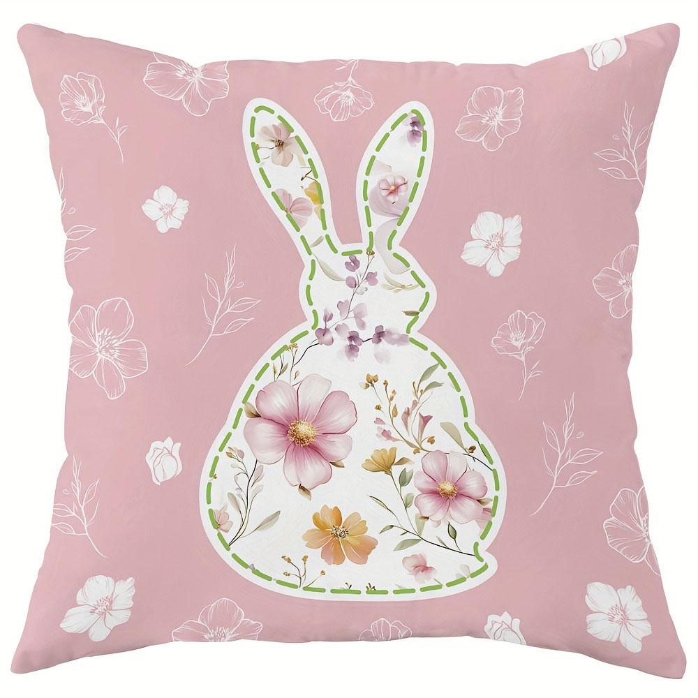 Spring Floral Style Print Nordic Home Decor Pillowcase Bedroom Living Room Sofa Decoration Polyester Cushion Cover With Zipper