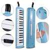 Instrument Melodică cu 37 de Taste Melodică Pian cu Aer Tastatură cu 2 Tuburi Moi de Suflat 2 Muștiuce de Suflat Melodică Vânt