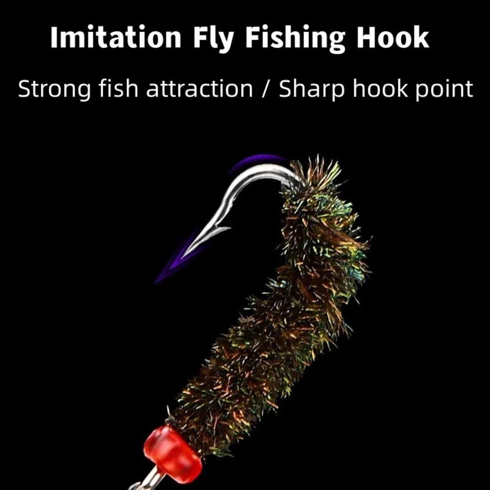 

10 шт Scud Fly Fly рыболовные мухи из углеродистой стали червячная приманка нано-мушка аксессуары для рыбы