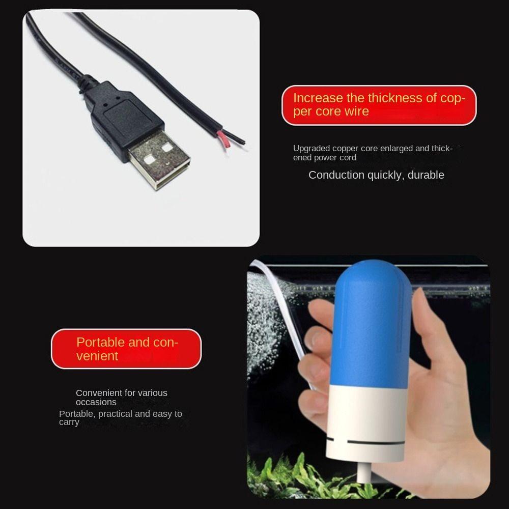 USB nabíjecí vzduchový kompresor provzdušňovač nastavitelná rychlost akvarijní terarijní filtr akvárium