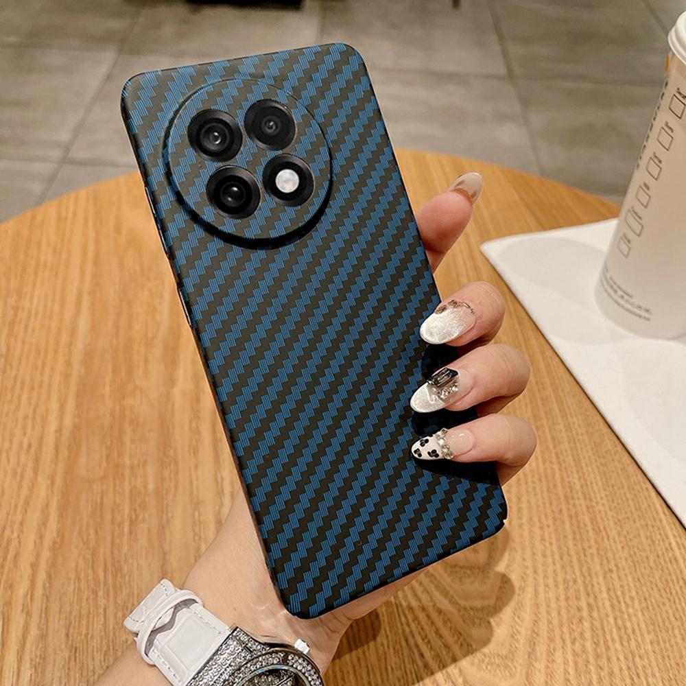 Tenké pouzdro pro OnePlus 13R 5G/Ace 5 5G/5 Pro 5G Tvrdý PC kryt na telefon Textura karbonových vláken Odolné proti pádu