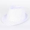 Middle-aged Men's Striped Top Hat, Solid Color Jazz Hat, Suit Material Hat, Wide Brim Design, Wide Brim Sun Hat, Large Brim.