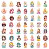 100 Stickers Cute Princess Flat Series Cute Cartoon Little Princess DIY Children's Stickers 4 Pieces/pack