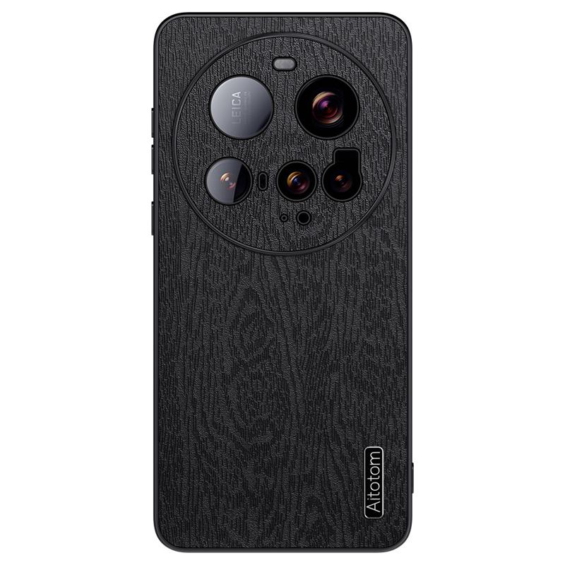 For Xiaomi 15 Ultra Case Wood Texture PU Leather Coated PC TPU Phone Cover