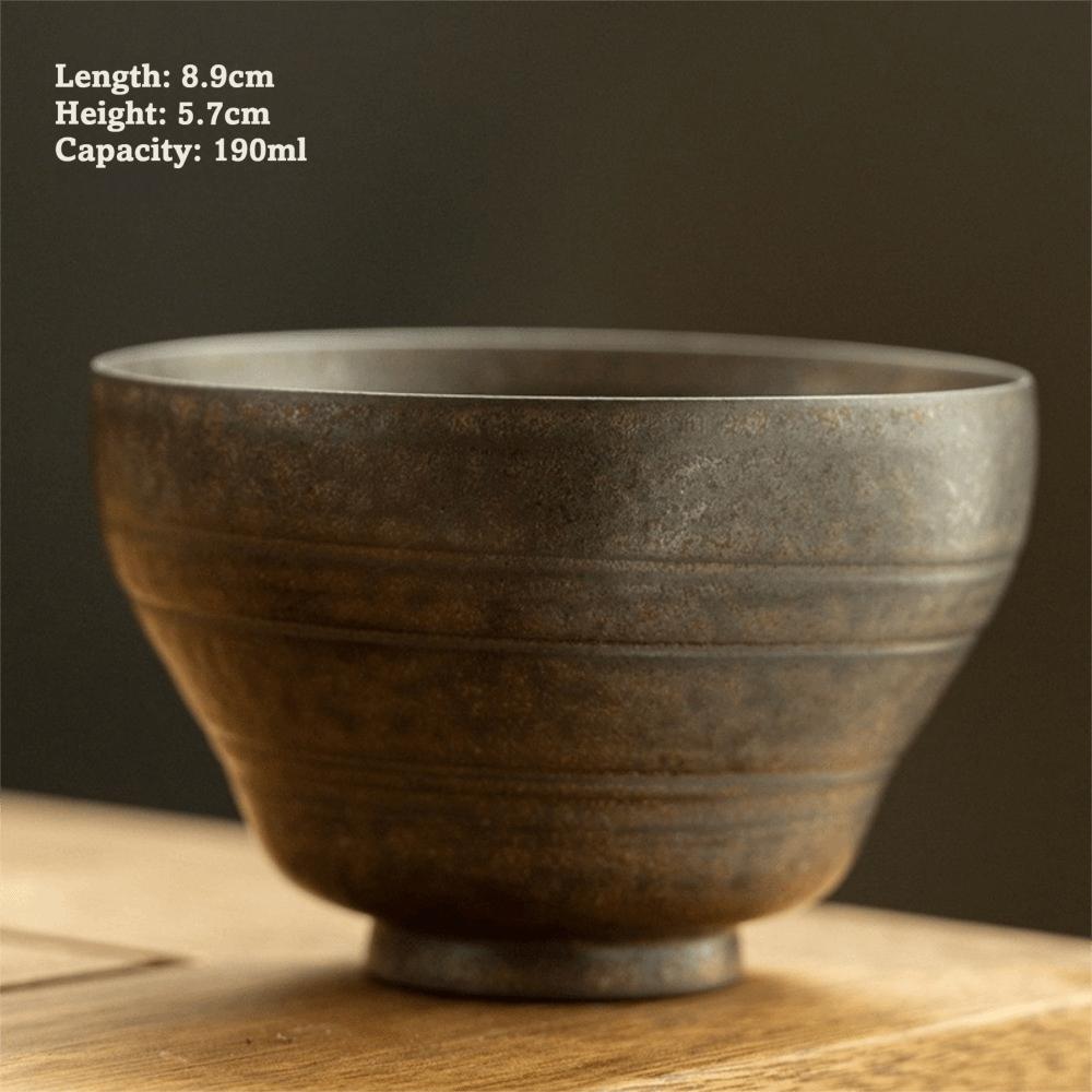 Ancient Style Japanese Style Tea Cup Iron Glaze Handmade Tea Cup Ceramic Tea Cup  for Tea Making
