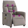Foldable Massage Armchair, Electric, Taupe Color, Fabric