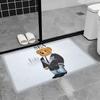 P-Olo Teddy Bear Microfiber Door Mat Anti-Slip Absorb Water Long Strip Cushion Bedroon Mat Bedside Mats