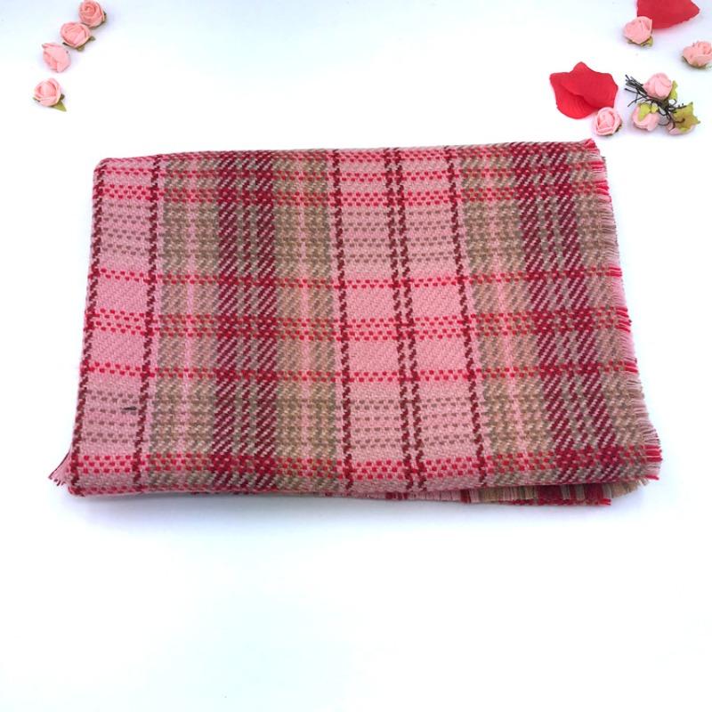 Autumn and winter twill jacquard street style warm neutral double-sided imitation cashmere plaid scarf plaid
