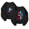 Children's Fashionable Lightweight Long-sleeved Round Neck Pullover With Pockets Printed Pullover