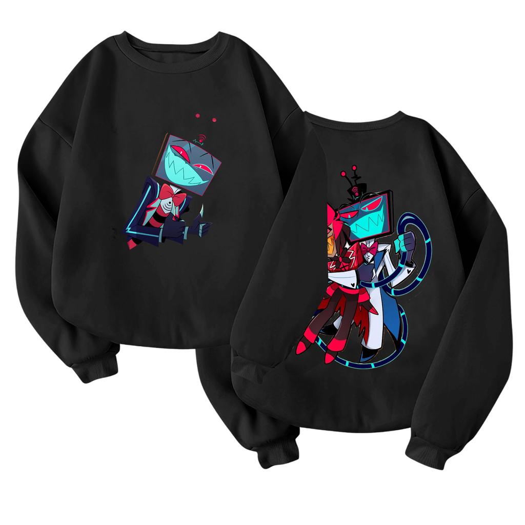 Children's Fashionable Lightweight Long-sleeved Round Neck Pullover With Pockets Printed Pullover