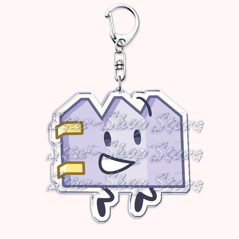 Hot Game Characters Keychain for Accessories Bag Firey Ruby Teardrop Flower Pin Coiny Price Tag Keyring Jewelry Fans Gamer Gifts