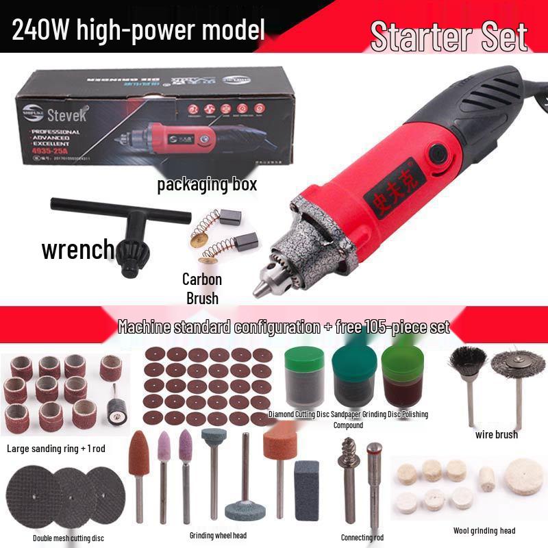 Copper Electric Grinder Pen for Wood, Jade, and Root Carving – Miniature Electric Drill and Grinding Tool