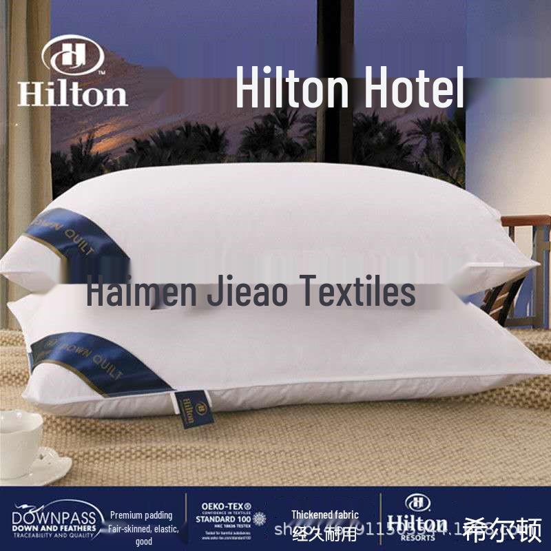 Luxury Feather Velvet High & Low Support Pillows - Neck Protection and Comfort Pair