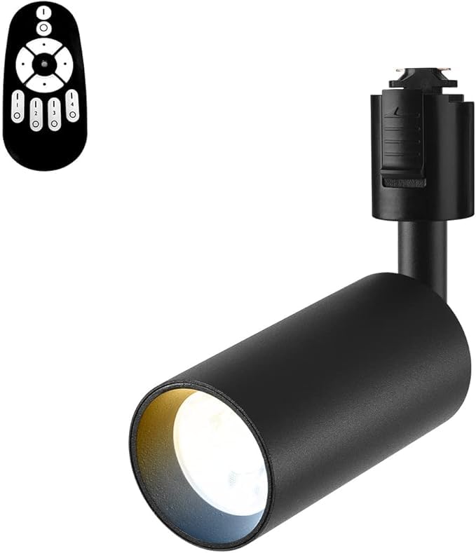 Ophenex Spotlight Set for Duct Rails, Black, 6W (60W equivalent), E11 Base, Built-in LED, No Bulb Required, Stepless Dimming, Color Adjustment,