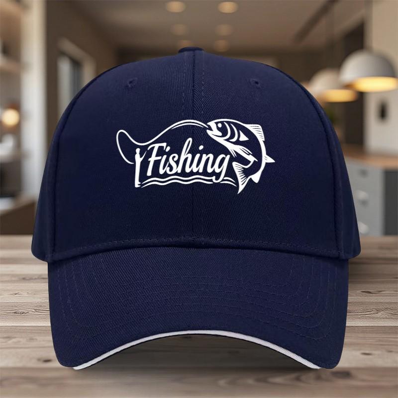 Fishing Graphic Print Baseball Cap Unisex Adjustable Polyester Casual Outdoor Sports Cap