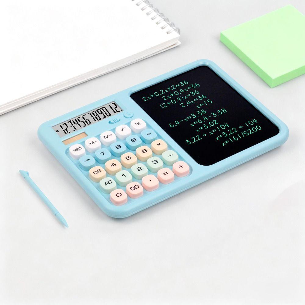 Large Button Design Writing Tablet Calculator Dual Powered Scientific Calculator  Student