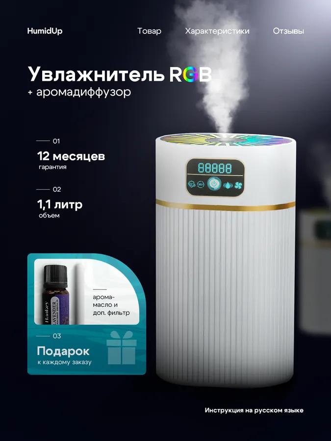 

Увлажнитель воздуха для дома с подсветкой Option1