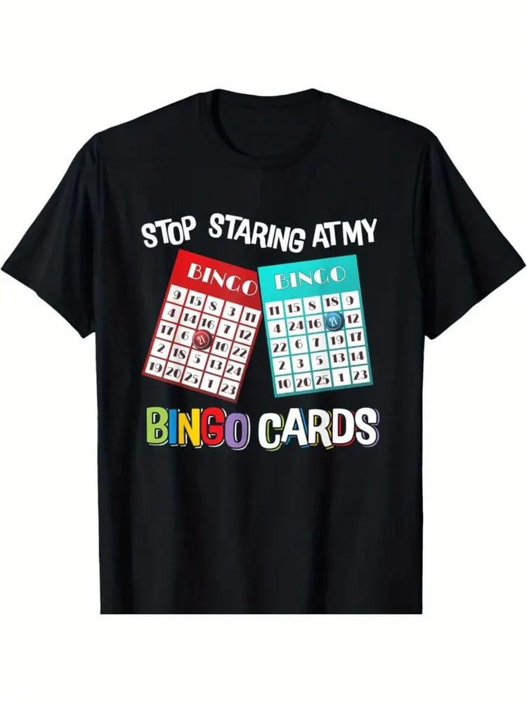

Funny Bingo Queen Stop Staring at My Bingo Cards T-Shirt 2XL