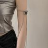 Silver Butterfly Chain Choker Zinc Zinc Alloy Butterfly Clavicle Chain Black Butterfly Necklace  Lady/Girls