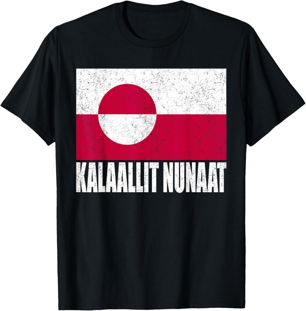 Kalaallit Nunaat Flag Grunge Vintage Souvenir Greenland T-Shirt