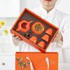 Persimmon Gongfu Tea Set with Ceramic Teapot and Tea Caddy - Ideal Wedding Favor