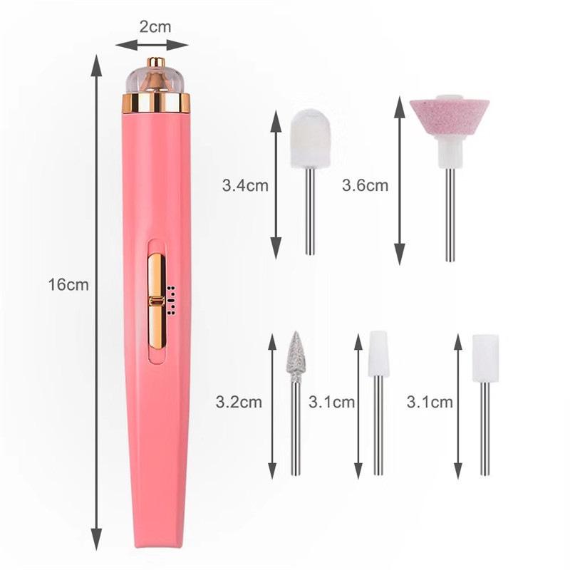 Portable Electric Nail Polisher & Manicure Set - 5-in-1 Nail Grinding Tool