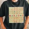 Mahjong Tiles Pattern T-Shirt | Retro Mahjong Board Design