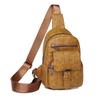 Classic Solid Color PU Soft Leather Large Shoulder Crossbody Bag with Embroidery