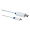 Câble USB - SCHWAIGER - Micro-USB Type B (M) - 80 cm - Plat - Blanc