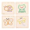 Cartoon Pattern Lacing Toy Set for Children with Hand Eye Coordination Focus